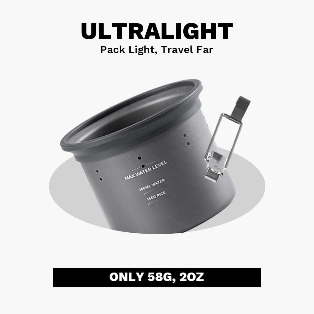 imageFireMaple Petrel Outdoor Rice Cooker 58g 300ml Capacity Compactible with G3 pot and Quickboil Pro System