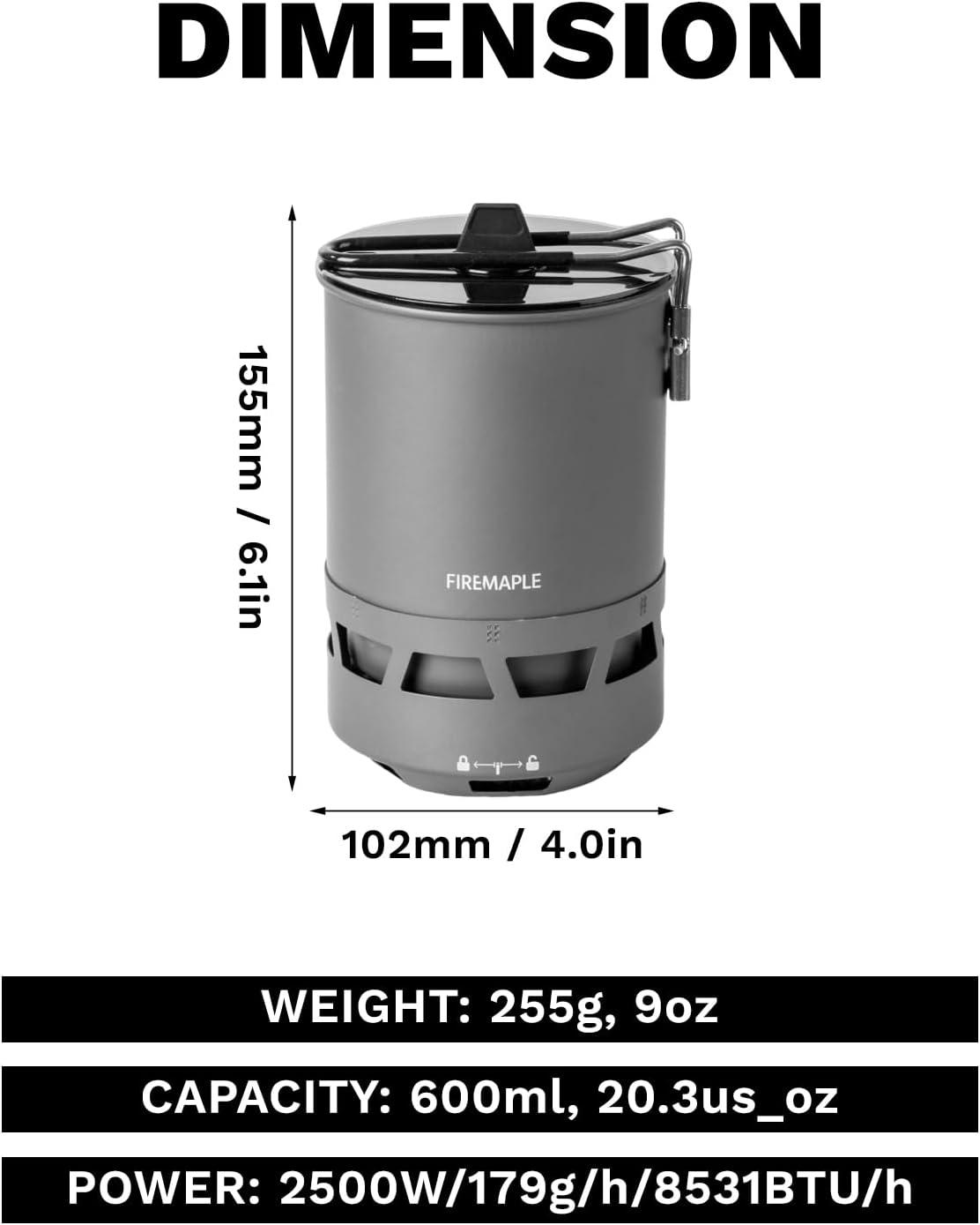 imageFireMaple Petrel Ultralight Cooking System Compact ampamp FastBoiling Backpacking Stove SetPetrel Quickboil Pro System