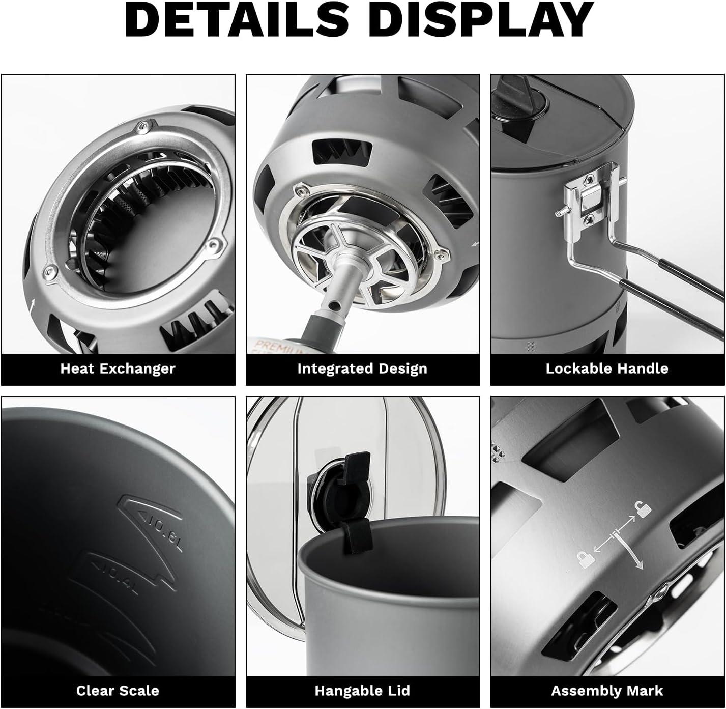 imageFireMaple Petrel Ultralight Cooking System Compact ampamp FastBoiling Backpacking Stove SetPetrel Quickboil Pro System