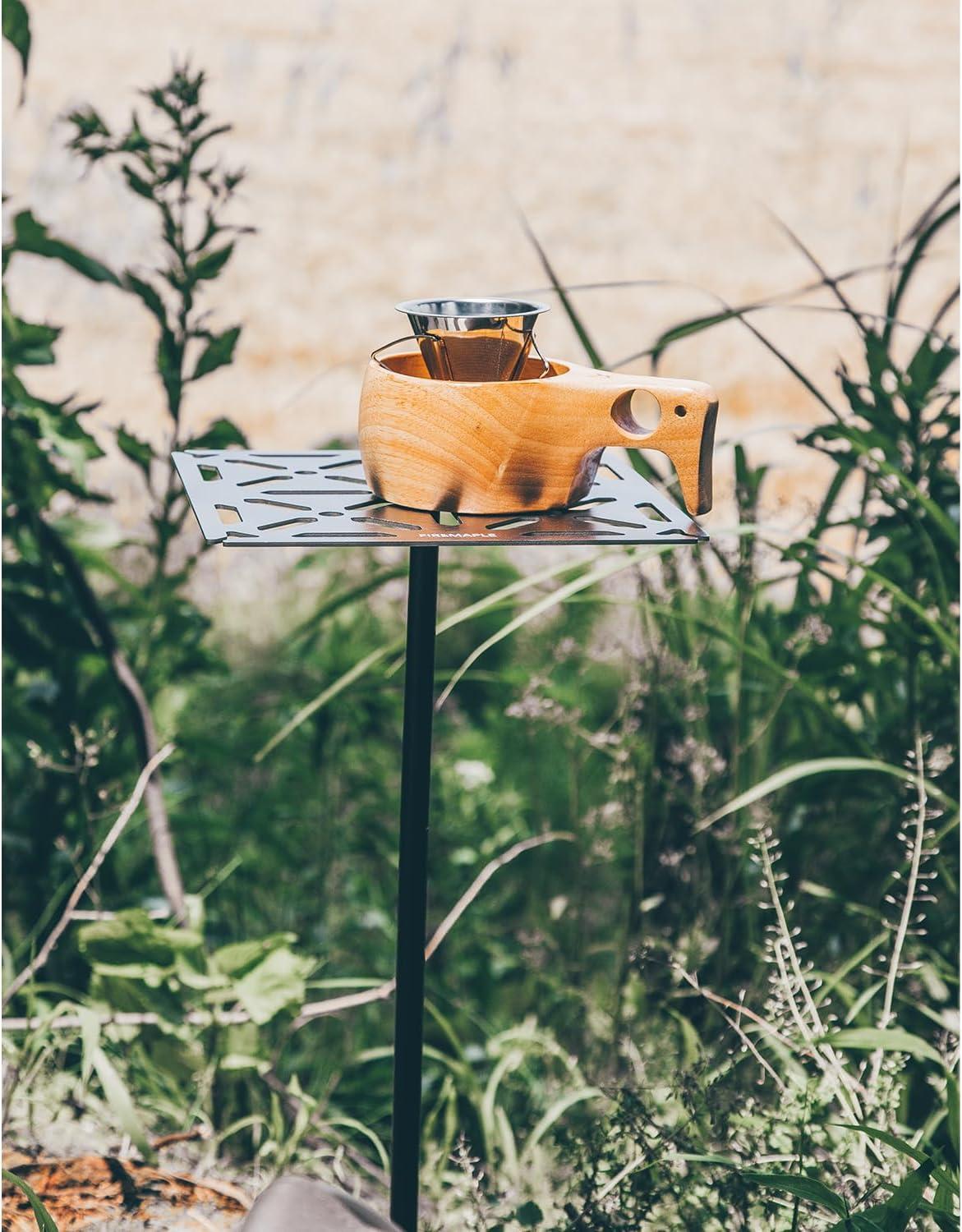 imageFireMaple Portable Tripod Stand Camping Table Lightweight Aluminium Alloy ampamp Stainless Steel Detachable Feet Adjustable Height Compact Design