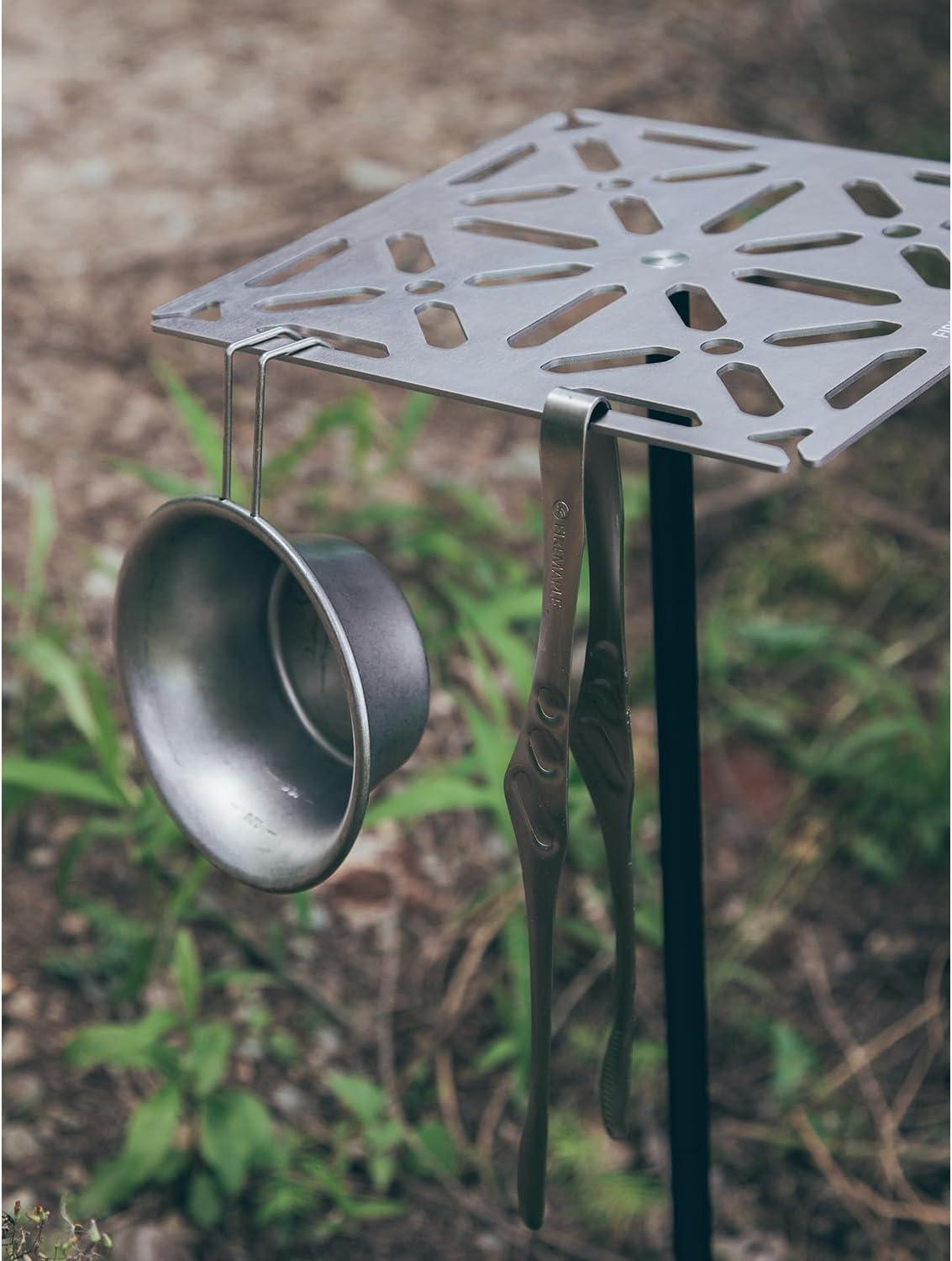 imageFireMaple Portable Tripod Stand Camping Table Lightweight Aluminium Alloy ampamp Stainless Steel Detachable Feet Adjustable Height Compact Design