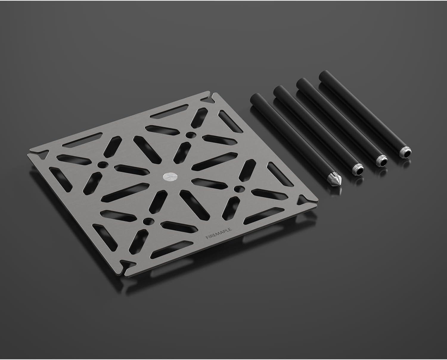 imageFireMaple Portable Tripod Stand Camping Table Lightweight Aluminium Alloy ampamp Stainless Steel Detachable Feet Adjustable Height Compact Design