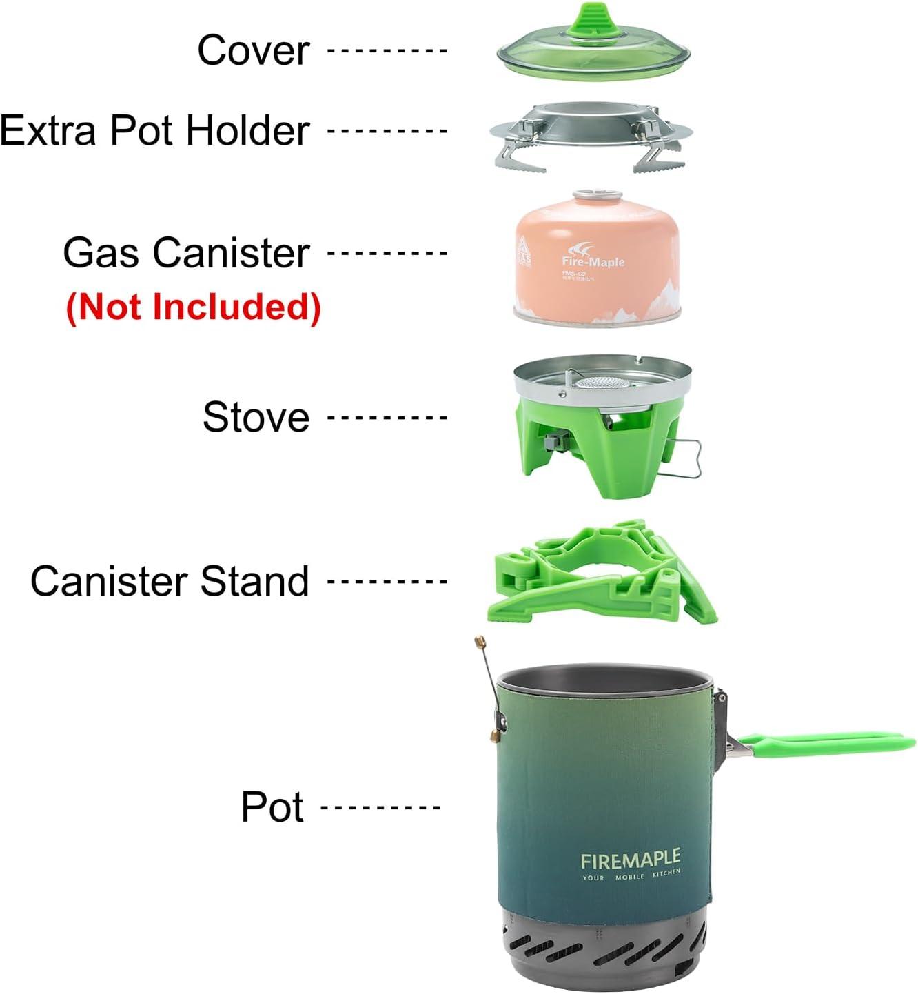 imageFireMaple Star X2 Pro Backpacking and Camping StoveFast Boiling Compact and Efficient Camp Cooking Gear for Hiking Trekking Fishing and Outdoor AdventuresGradient green
