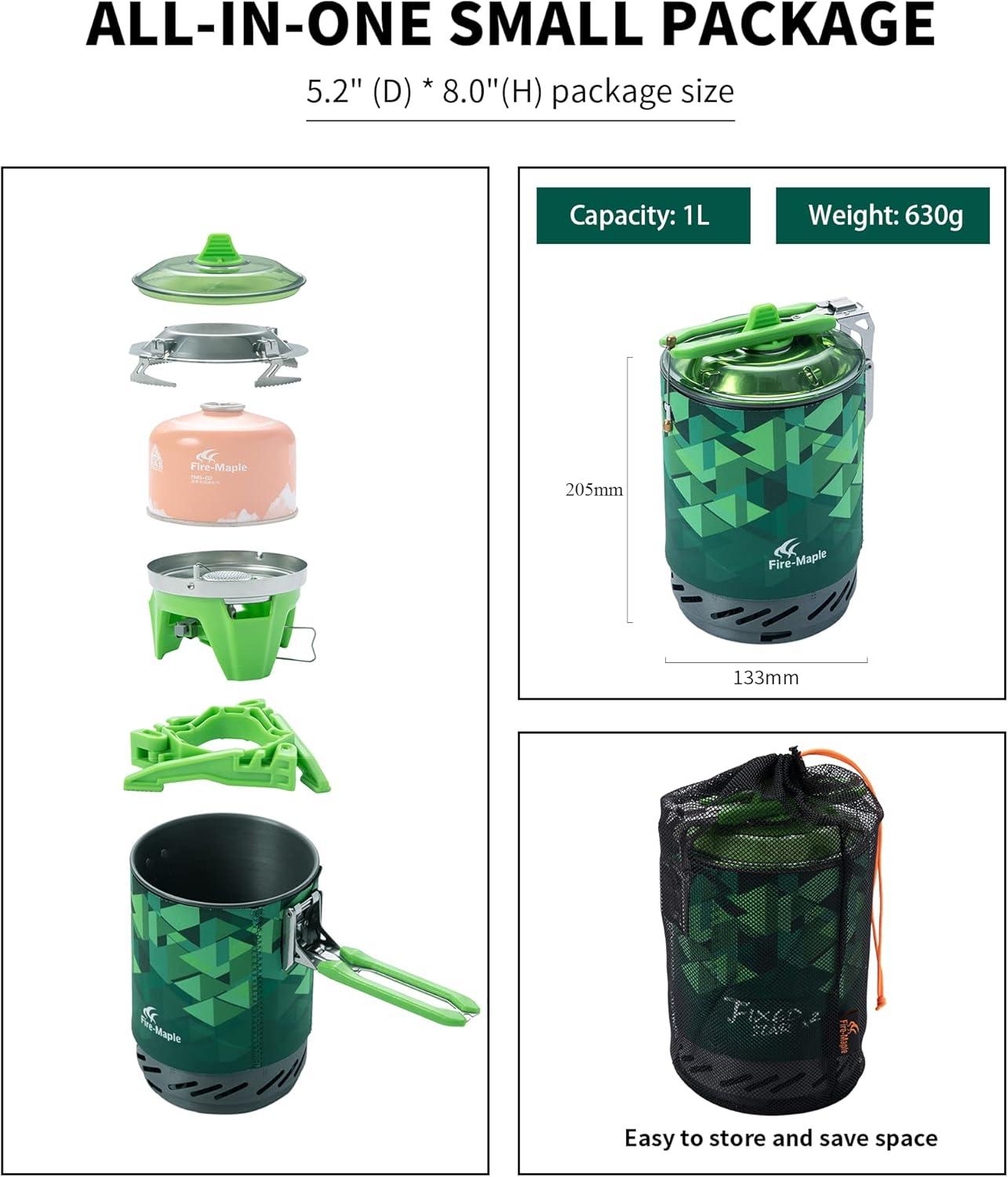 imageFireMaple Star X2 Pro Backpacking and Camping StoveFast Boiling Compact and Efficient Camp Cooking Gear for Hiking Trekking Fishing and Outdoor AdventuresGradient green