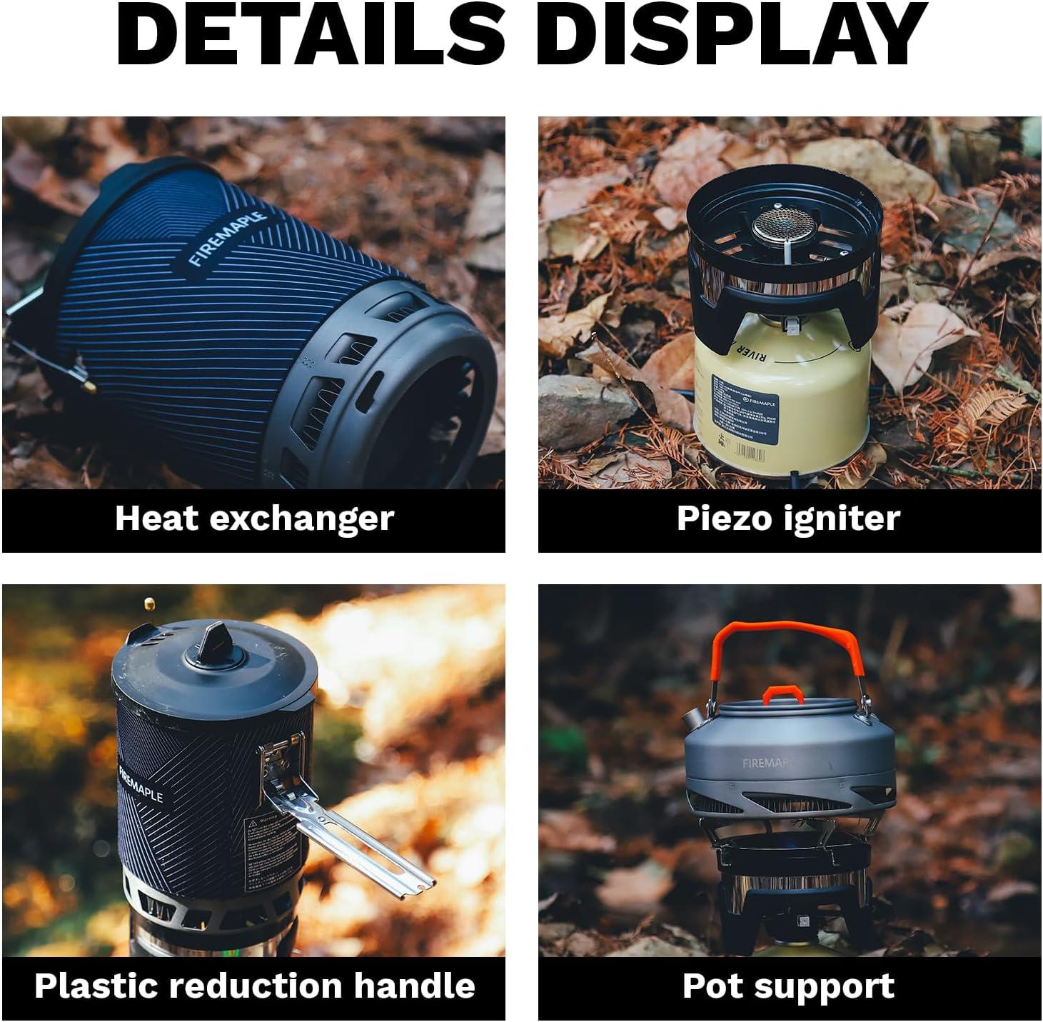 imageFireMaple Star X2 Pro Backpacking and Camping StoveFast Boiling Compact and Efficient Camp Cooking Gear for Hiking Trekking Fishing and Outdoor AdventuresDark black