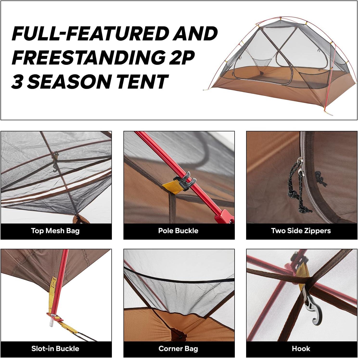 imageFireMaple Tropics Freestanding 2P Backpacking Tent Lightweight Waterproof 3Season Tent with Spacious Interior and Easy Setup Perfect for 2 Adults Camping Hiking and Outdoor Adventures