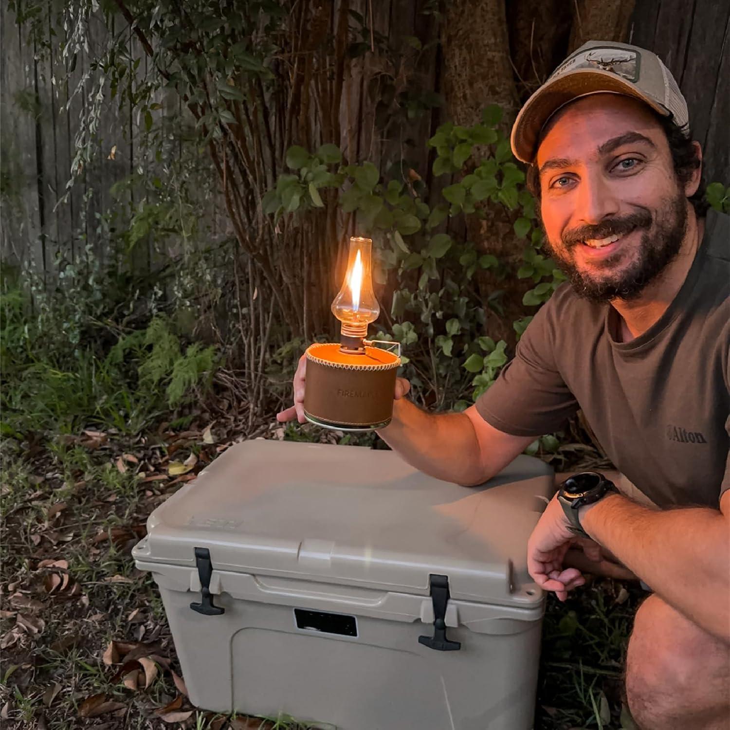 imageFireMaple Tulip Camping Lantern Glass Steel ampamp Aluminum Propane or Isobutane Fuel Canister Beautiful Lights NO Mantles Needed Propane Lanterns for Camping Emergency Essential