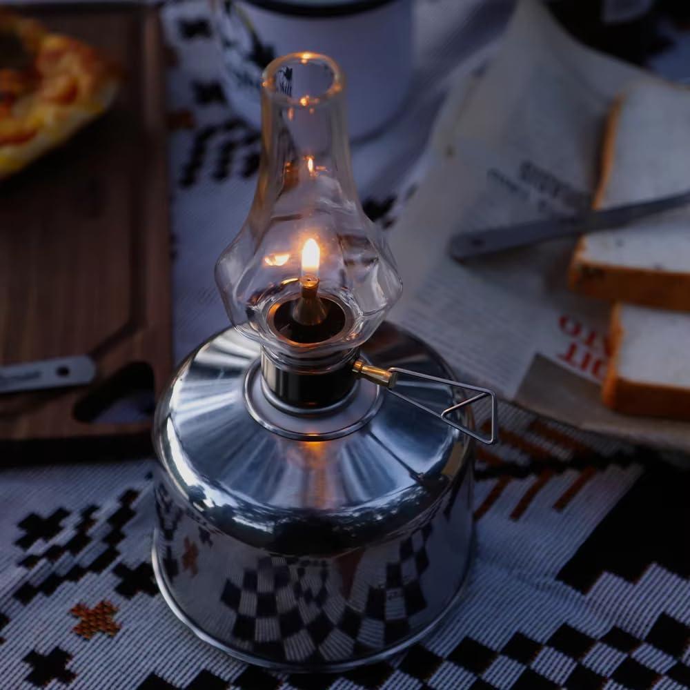 imageFireMaple Tulip Camping Lantern Glass Steel ampamp Aluminum Propane or Isobutane Fuel Canister Beautiful Lights NO Mantles Needed Propane Lanterns for Camping Emergency Essential