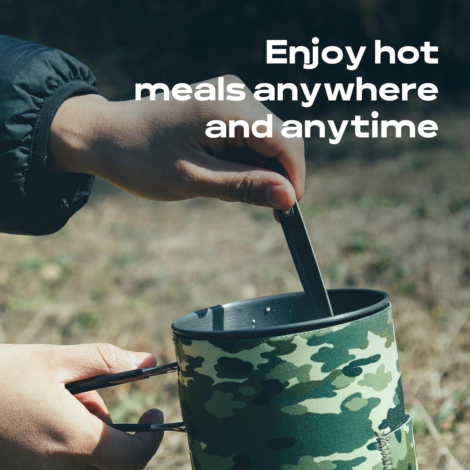 imageFireMaple quotFixed Star 1quot Personal Cooking System PotJet Burner Stove System with Electric Ignition Ideal for Hiking Camping Backpacking Fishing Hunting Trips and Emergency Use MultiCamouflage