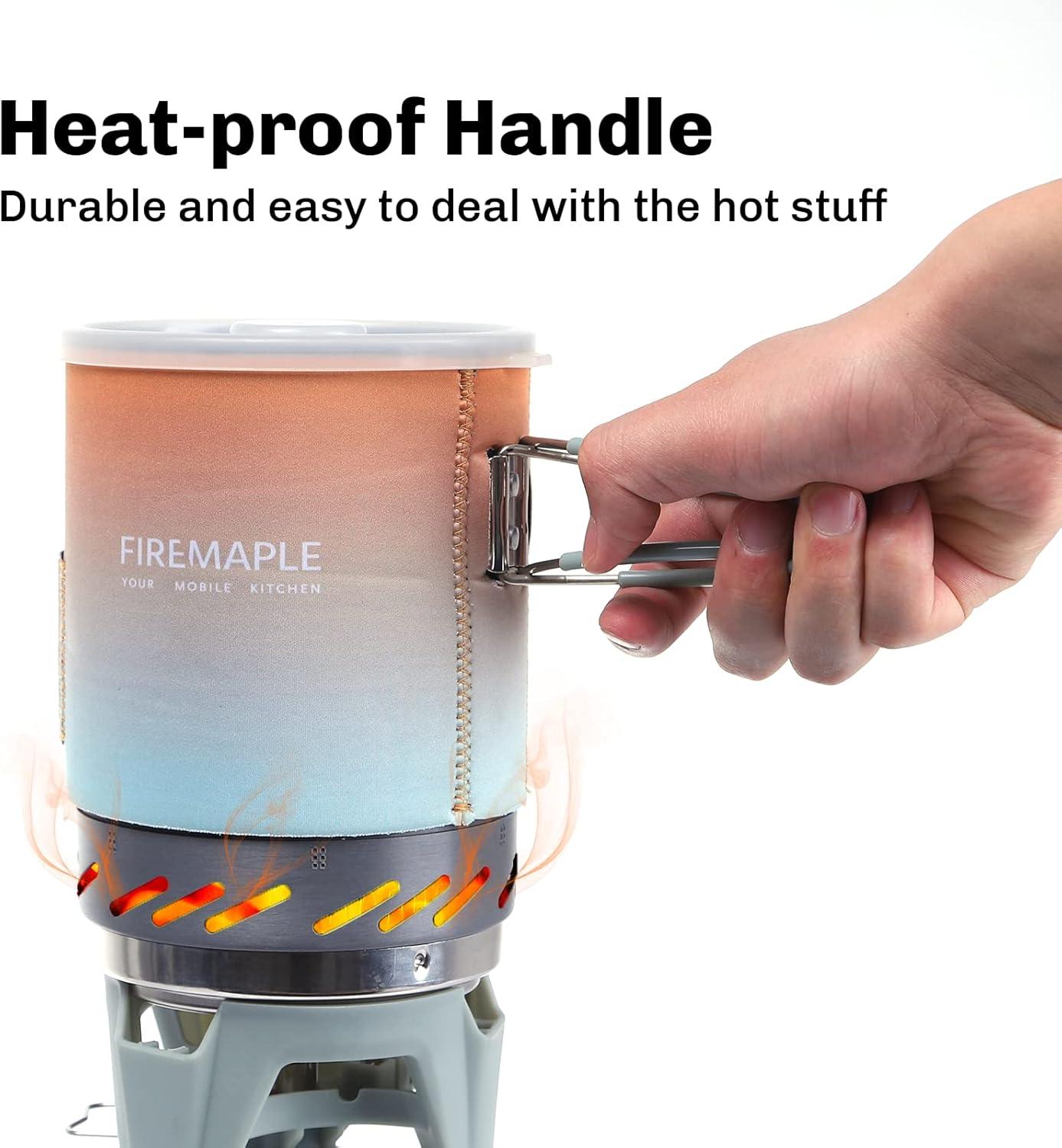 imageFireMaple quotFixed Star 1quot Personal Cooking System PotJet Burner Stove System with Electric Ignition Ideal for Hiking Camping Backpacking Fishing Hunting Trips and Emergency Use MultiMulti