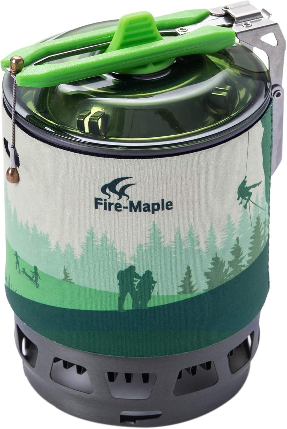 imageFireMaple quotFixed Star 1quot Personal Cooking System PotJet Burner Stove System with Electric Ignition Ideal for Hiking Camping Backpacking Fishing Hunting Trips and Emergency Use MultiGreen