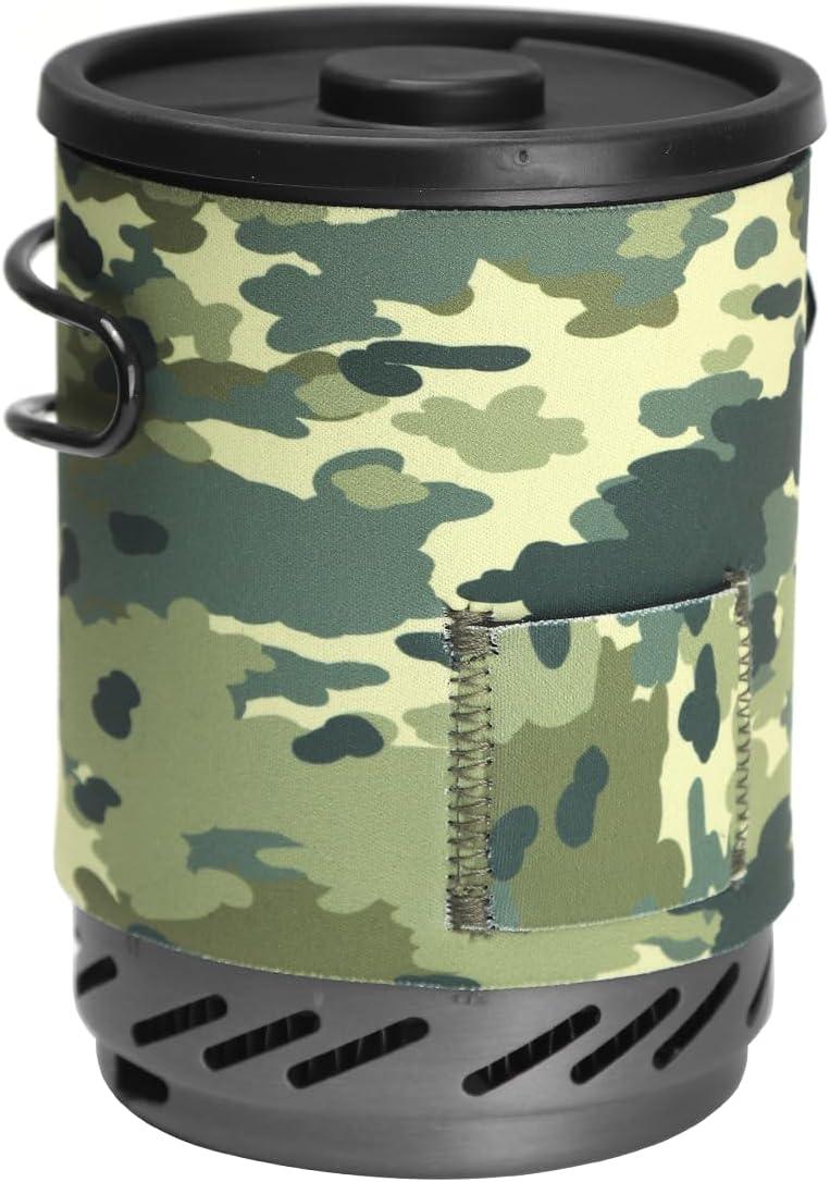 imageFireMaple quotFixed Star 1quot Personal Cooking System PotJet Burner Stove System with Electric Ignition Ideal for Hiking Camping Backpacking Fishing Hunting Trips and Emergency Use MultiCamouflage
