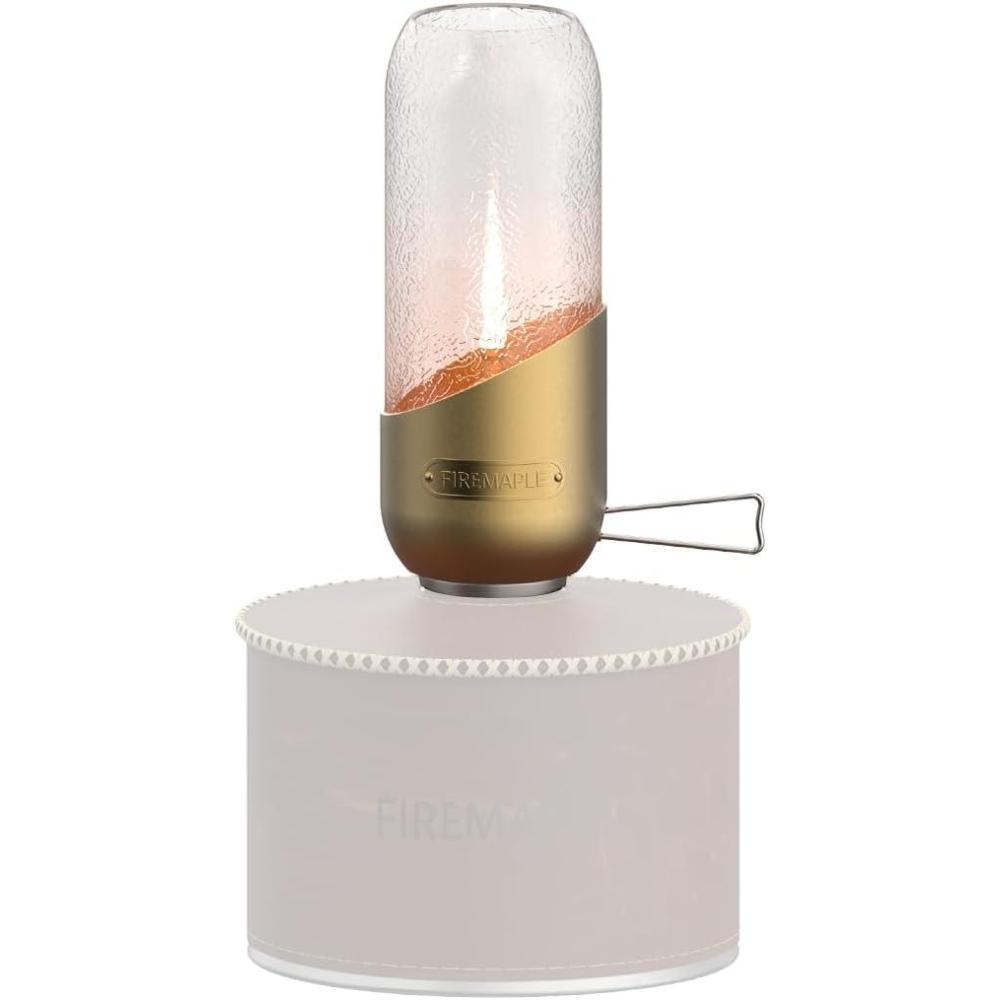 imageFireMaple Orange Camping Lantern Glass Steel ampamp Aluminum Propane or Isobutane Fuel Canister Beautiful Lights NO Mantles Needed Propane Lanterns for Camping Emergency Essentialripple