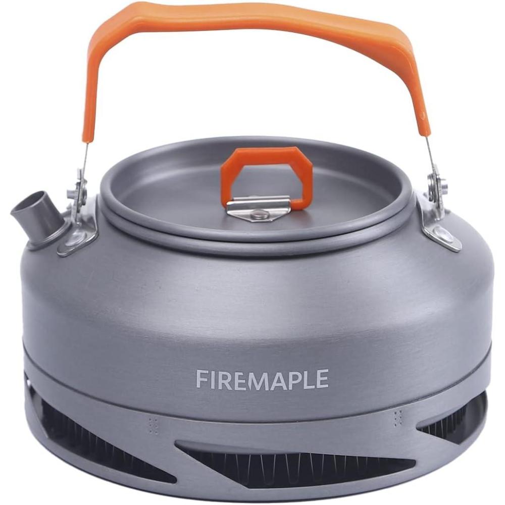 imageFireMaple XT1 08 Liter Camping Kettle Portable Lightweight Aluminum Teapot Heat Exchanger Pot