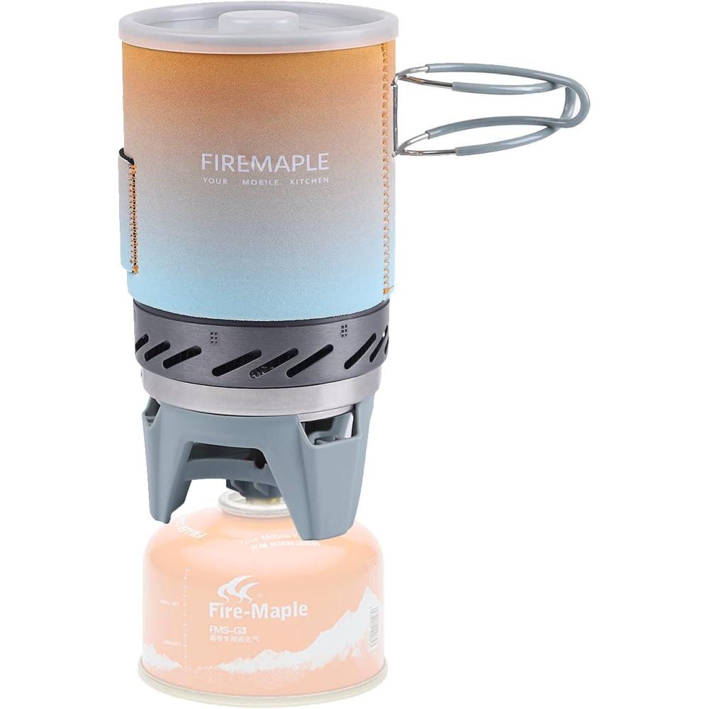 imageFireMaple quotFixed Star 1quot Personal Cooking System PotJet Burner Stove System with Electric Ignition Ideal for Hiking Camping Backpacking Fishing Hunting Trips and Emergency Use MultiMulti