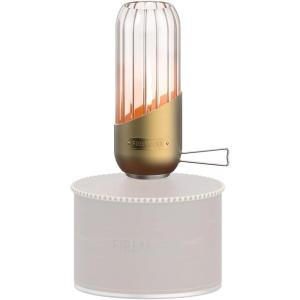 Fire-Maple Orange Camping Lantern Glass, Steel & Aluminum | Propane or Isobutane Fuel Canister Beautiful Lights | NO Mantles Needed | Propane Lanterns for Camping, Emergency Essential(stripe)