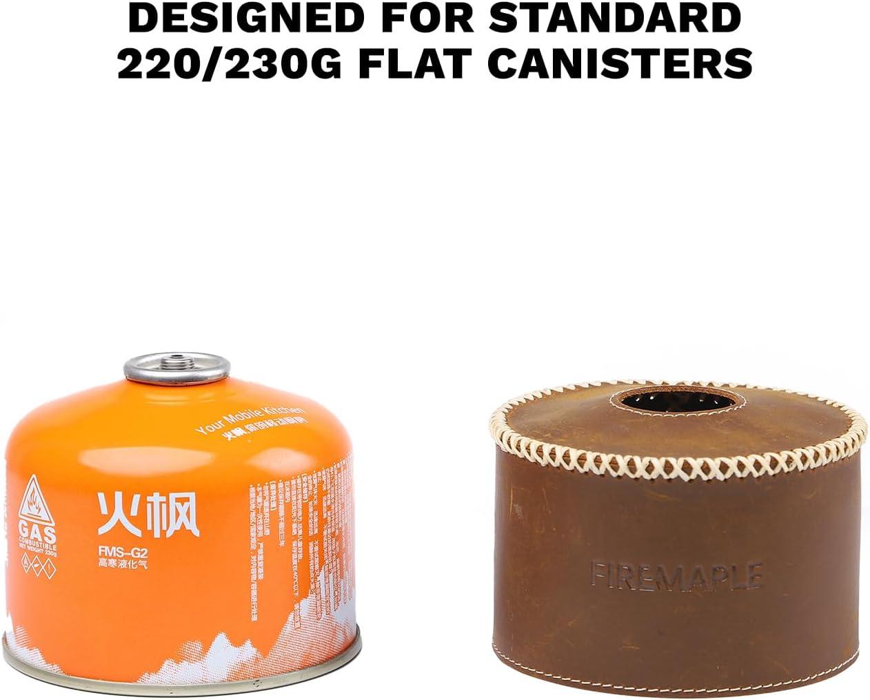 imageFireMaple Leather Fuel Canister Cover Camping Stove Cans Protector