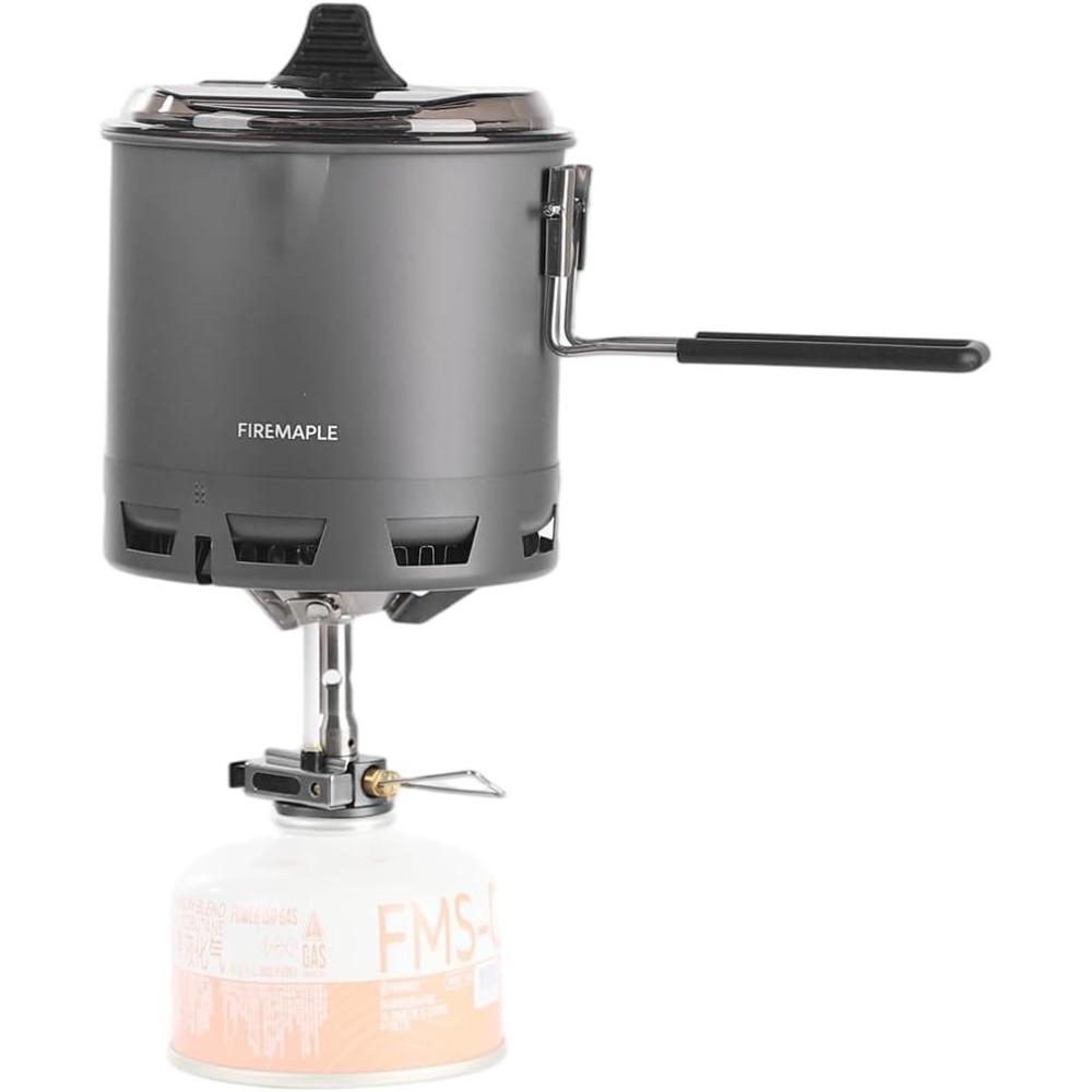 imageFireMaple Petrel G2 Ultralight Cooking Set  Compact ampamp FastCooking Backpacking Stove Pot Set Ideal for Hiking Solo Camping Travelling Hunting Trips etc